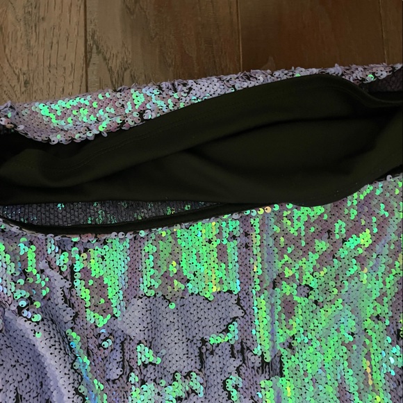 Sequin Purple Green Blue Dress - Picture 4 of 4